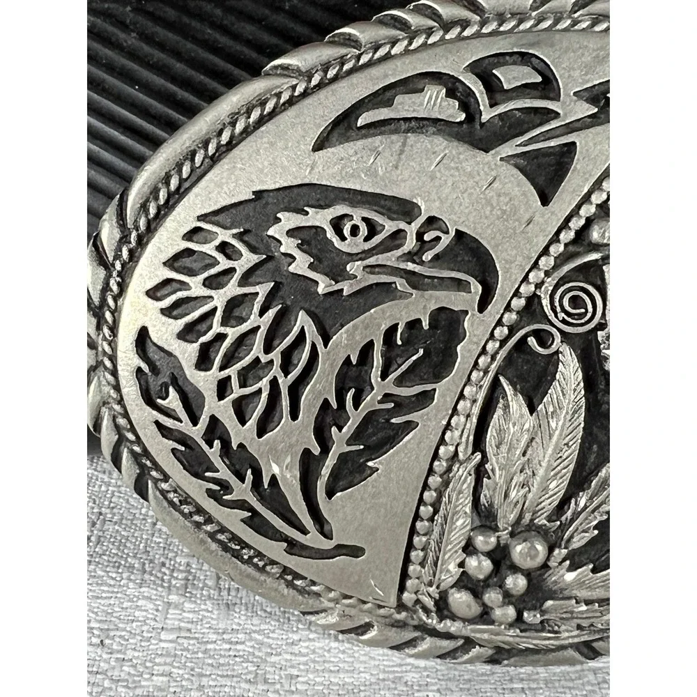 Vintage 1984 Southwest Silver Inc Silver Tone American Eagle Southwest Motif